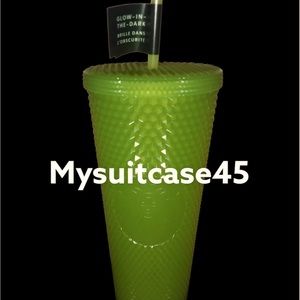 Lemon Grass Glow In The Dark Studded Starbucks Venti Cold Cup Tumbler Halloween